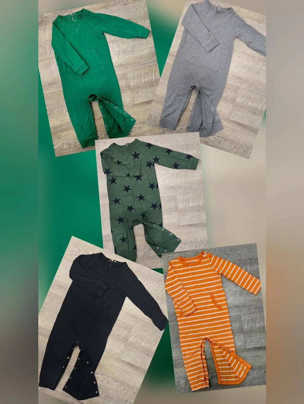 Primary - 18-24 month -  Long Sleeve Romper - BUNDLE of 5